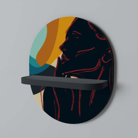 SILHOUETTE SONATA Mensola ovale nera