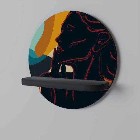 SILHOUETTE SONATA Rundes Regal Schwarz