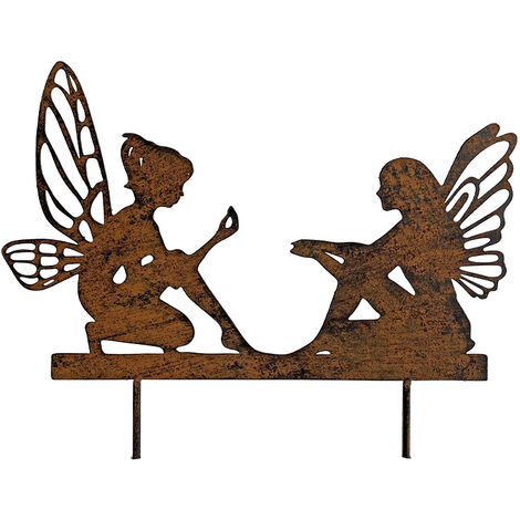 Silhouettes fées déco jardin 33x20cm