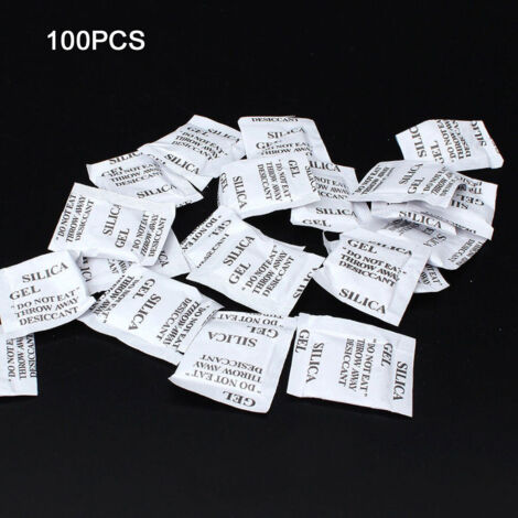 Silicagel-Luftentfeuchter – Packung mit 50/100 Stück – 4 x 3 cm – ungiftig, gegen Kondensation für Werkzeuge und Sammlungen