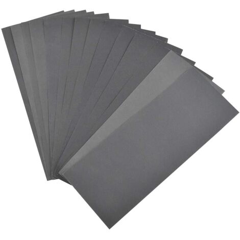 Silicon Carbide Waterproof Sandpaper 7 Grit 400-14pcs for Wood Metal Car Furniture Polishing