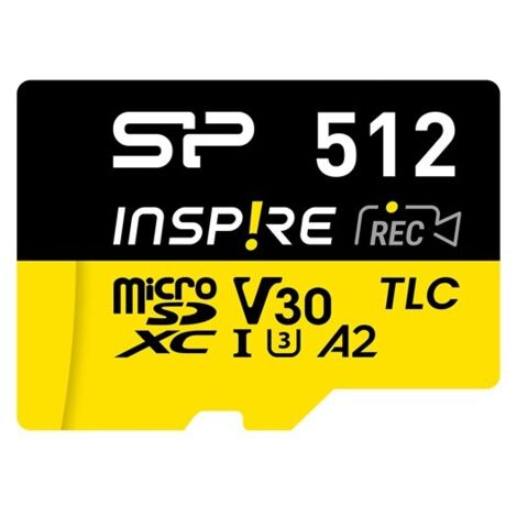 Silicon Power Inspire  512 Go  microSDXC  Mémoire flash classe C10, UHS-I U3, V30