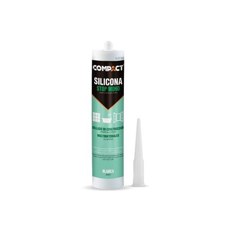 Silicona flexible "Stop Moho" de curado rápido color blanco (300ml)