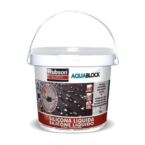 Silicona Liquida Elastica100% 1 Kg Bl Impermeable Aquablock Rubson