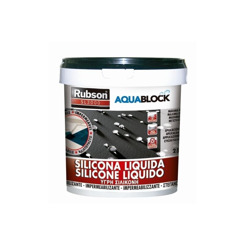

Silicona Lquida Aquablock 25 Kg Negro