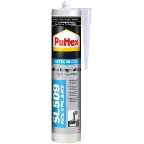 Silicona PRO altas temperaturas - 300 ml - Negro