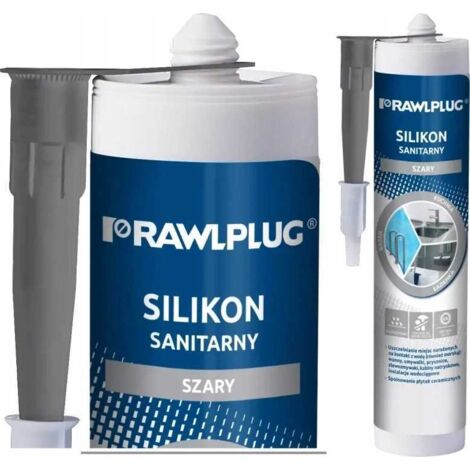 Silicona sanitaria gris, 300ml