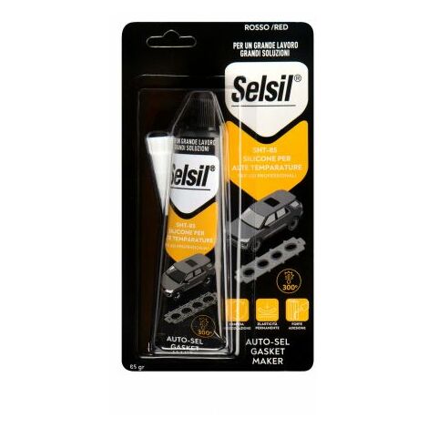 SILICONE ACETICO ALTA TEMPERATURA 'SNH' rosso gr 85 - (ral 3024) tubetto 12 PZ