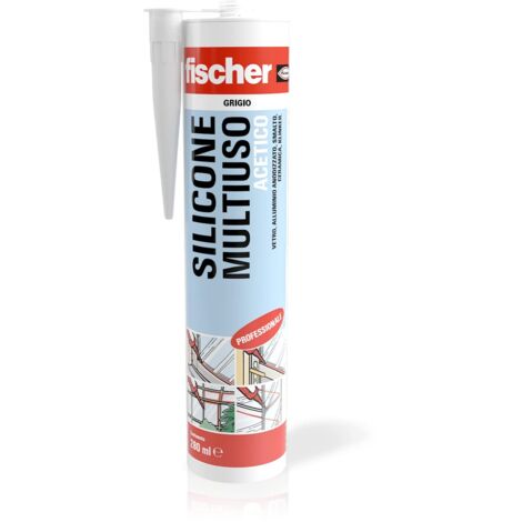 Silicone acetico multiuso trasparente 280ml Fischer 00009354