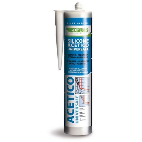 SILICONE ACETICO PROFESSIONALE G&B SIL 10 280ml COLORE TRASPARENTE ANTIMUFFA - 24 pezzi