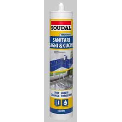 Silicone acetico sanitari soudal 300 ml - bianco