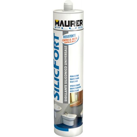 SILICONE ACETICO SILICFORT MAURER PLUS 280ML BIANCO