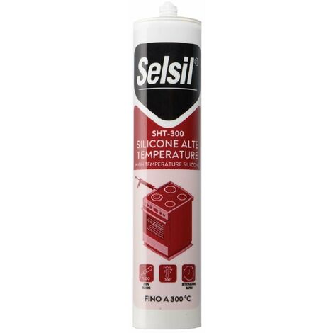 Silicone acetico "SNH" per alte temperature igroindurente privo di solventi 310 ml -Nero