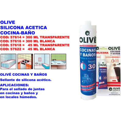 Silicone Acetico Trasparente S-11 per Cucina e Bagno 45ml