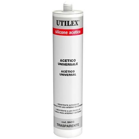 SILICONE ACETICO """UTILEX""" 280GR TRASPARENTE