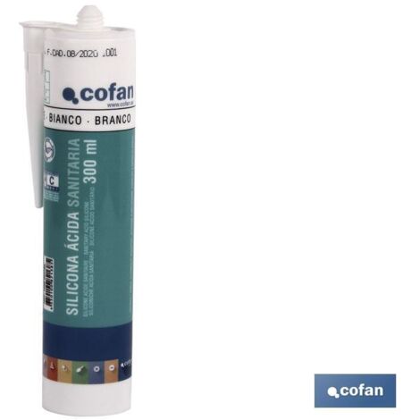 Silicone Acido Sanitario 300ml Bianco