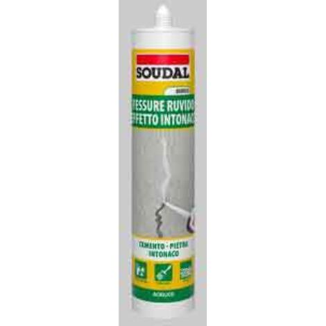 Silicone acrilico effetto intonaco soudal 300 ml - bianco ruvido