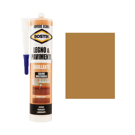 SILICONE ACRILICO LEGNO PAVIMENTI BOSTIK ROVERE SCURO ML 300