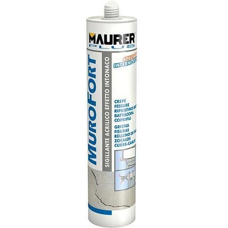 SILICONE ACRILICO PER INTONACO """MUROFORT""" BIANCO 310ml.