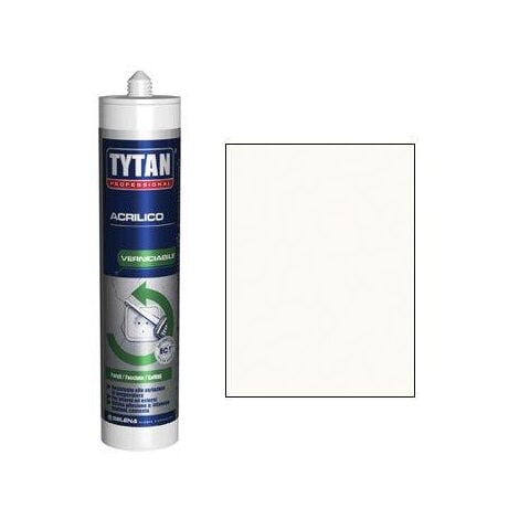 SILICONE ACRILICO TYTAN - BIANCO VERNICIABILE ML 300 - 24 pezzi