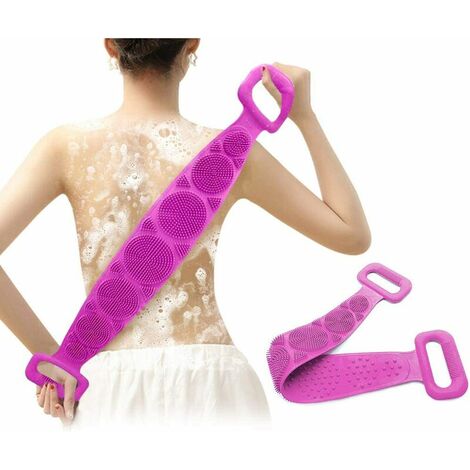 Silicone Bath Body Brush, Brosse de Bain Silicone, Brosse Dos Douche Silicone, Exfoliant Exfoliant Pour le Corps, le Visage et les Pieds, Pour un Nettoyage en Profondeur Exfoliant de la Peau
