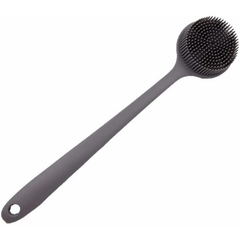 HIASDFLS Silicone Body Scrubber, Long Handle Shower Back Scrubber, Silicone Body Brush, Body Shower Scrubber, Body Scrub with Shower Brush
