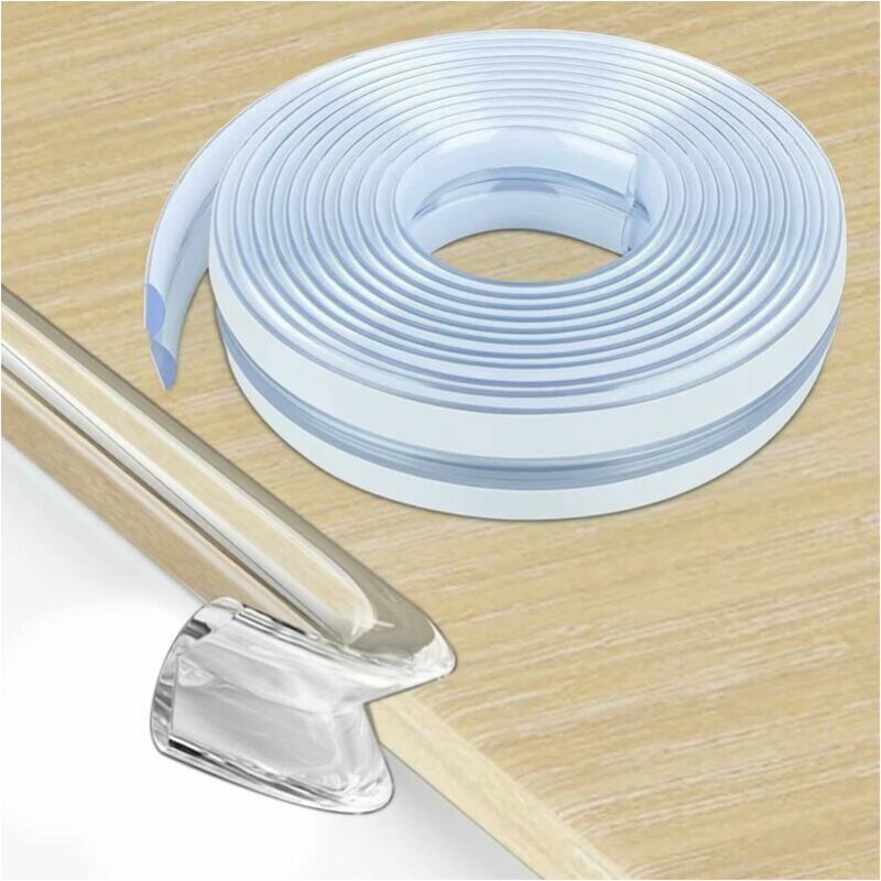 Silicone Coin de Table Protection Bebe , 6M Pré-adhésif Transparent Protection Meuble Bébé , Protecteur des Bords et Angles de Placard pour Sécurité