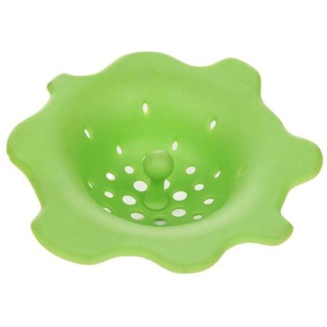 Silicone coloré évier de cuisine filtre égout drain douche drain passoires à cheveux crépine filtre salle de bain drain de sol (Color : VERT)