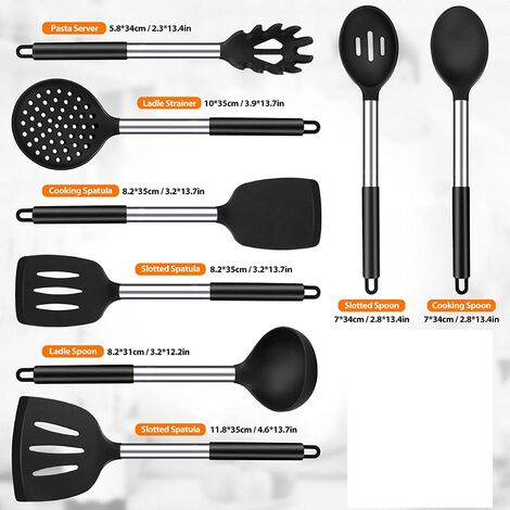 Silicone Spatulas, 8.2 Inch Small Rubber Spoon Spatula Heat Resistant  Seamless O