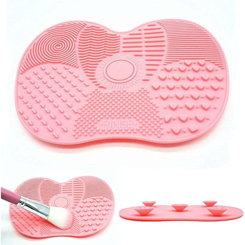 Silicone Cosmetic Brush Cleaning Pad Washer Cleaning Tool Cosmetic Brush Cleaning Pad with Suction Cup