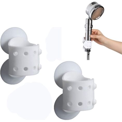 Silicone Douche Ventouse Support Douche Silicone Support De Douchette Reglable sans Percage Installation Rapide