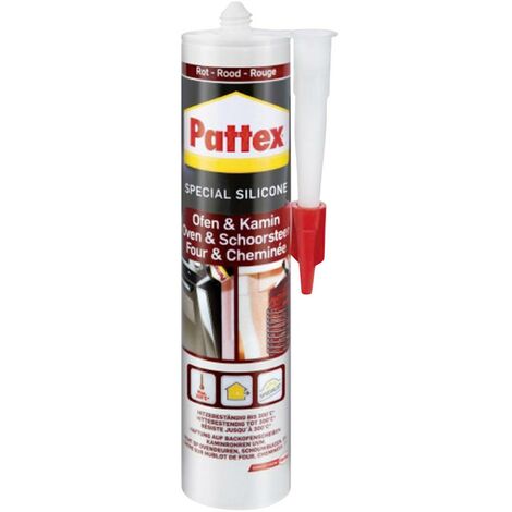 Silicone four & cheminée 300 ml Couleur rouge Pattex PFOFR