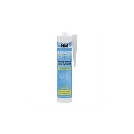 Silicone Gebsicone W pour appareils sanitaires 12 cartouches de 310ml translucide GEB