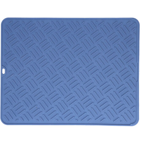 Silicone Heat Insulation Pad Desktop AntiScaldWaterproof Silicone Pad for Home Kitchen(Navy, 45x35cm )