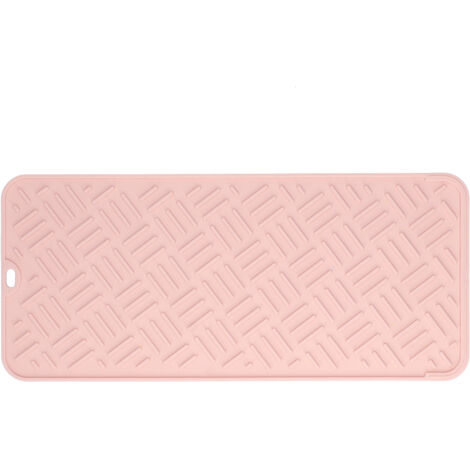 Silicone Heat Insulation Pad Desktop AntiScaldWaterproof Silicone Pad for Home Kitchen(Pink, 45x20cm )