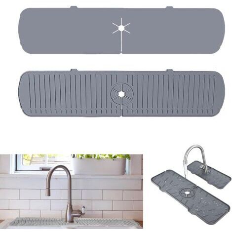 Silicone Kitchen Sink Countertop Protector Drain Mat for Bathroom/350 x 145 mm
