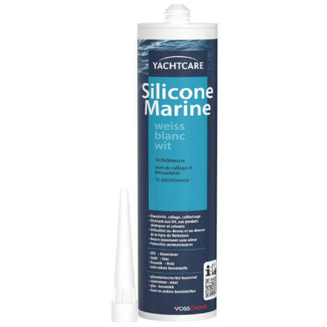 Silicone marine blanc 310ml – Mastic élastique pour étanchéité durable – Résistant à l'eau de mer et aux produits chimiques – Yachtcare