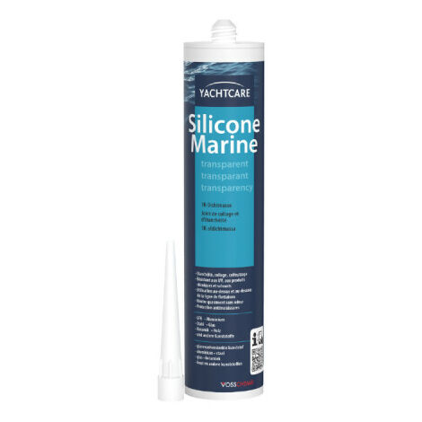 Silicone marine transparent 310ml – Étanchéité pour supports divers – Résistant aux UV et à l'eau de mer – Protection anti-moisissures – Yachtcare