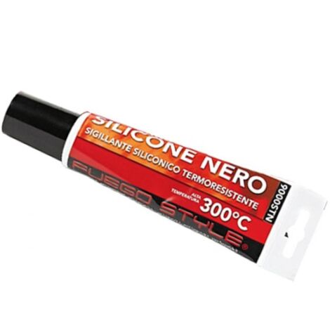 SILICONE NERO TERMORESISTENTE 150ml Stufe a pellet legna e Caminetti