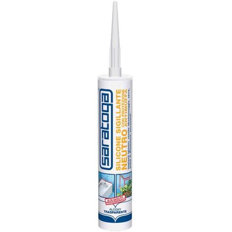 silicone neutro colore trasparente 280 ml - saratoga.