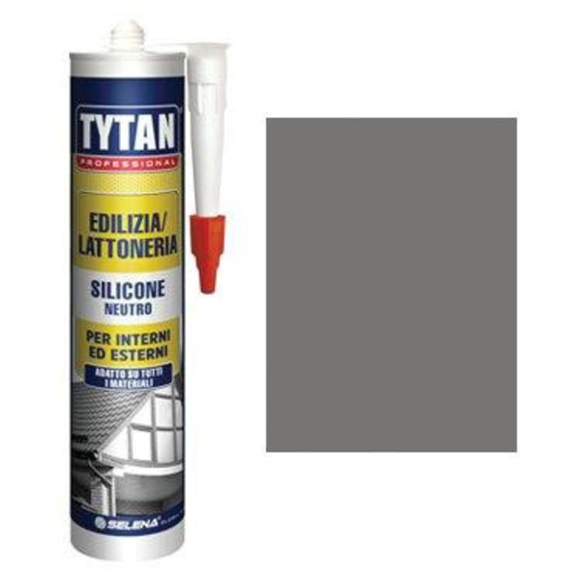 Tytan Silicone Neutro Edilizia Lattoneria 300ml Grigio