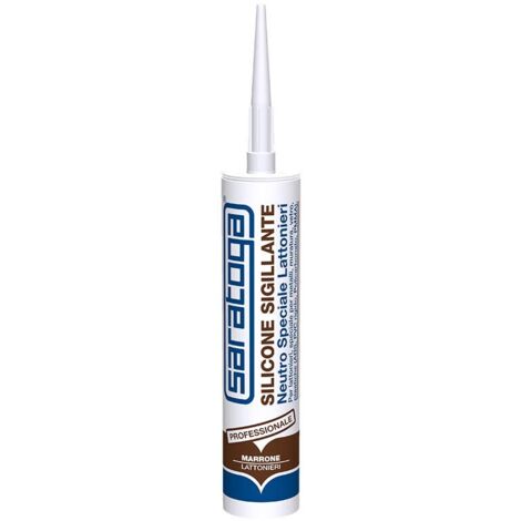silicone neutro "lattonieri" colore marrone -390 gr - saratoga.