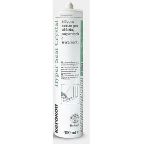 Silicone neutro per edilizia carpenteria e serramenti hyper seal crystal 290 ml