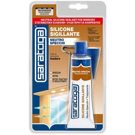 silicone neutro per specchi in blister 60ml - saratoga.