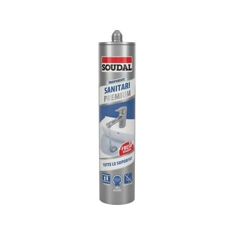 silicone neutro sanitari soudal 300 ml - bianco