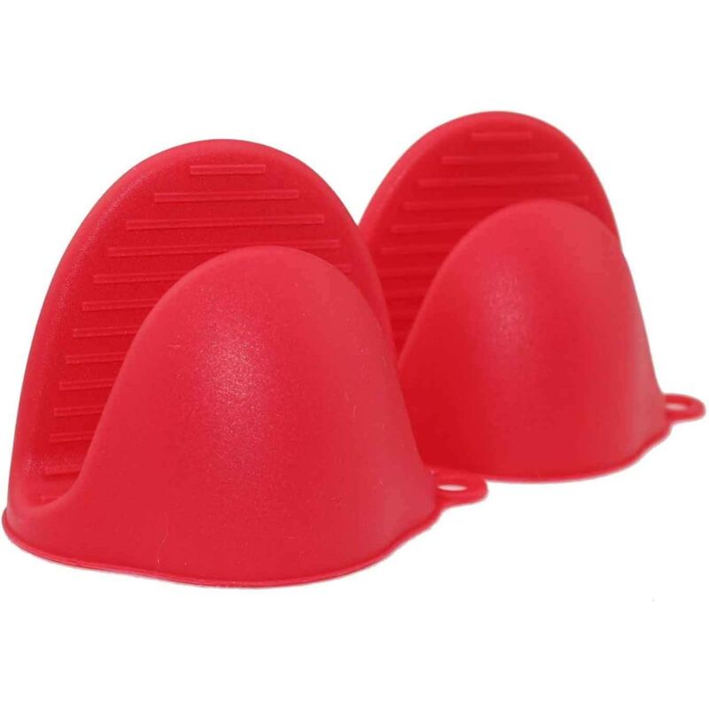 Linghhang - Red, 2 Pack) Silicone Oven Mitts, Ready to Use on Pots or in the Kitchen as Pot Holders or Cake Stands Oven Mitts and Glove Holders