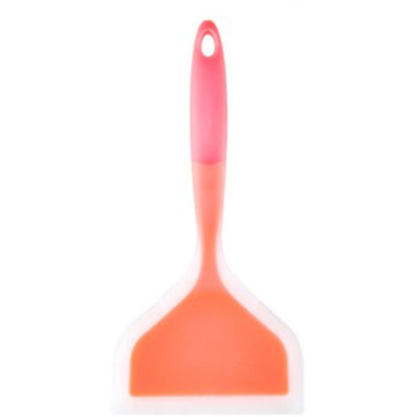 Silicone Pancakes Shovel Flexible Flat Bottomed Wide Spatula Turner Translucent Orange