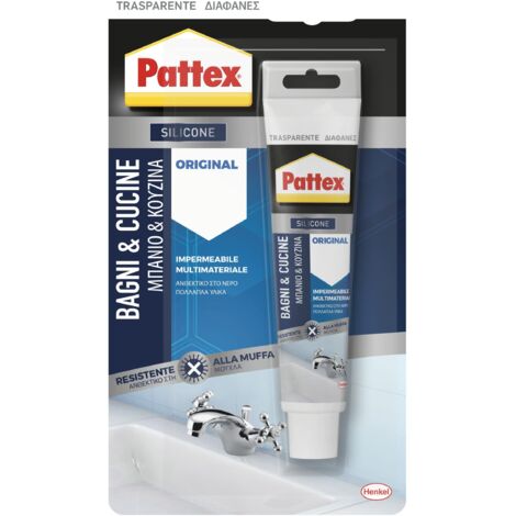 SILICONE PATTEX "BAGNI E CUCINE" 50ML TRASP