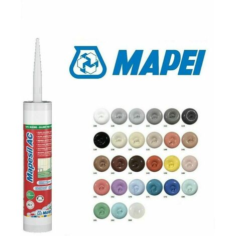 Silicone per fughe colorate acetico sigillante antimuffa MAPEI MAPESIL AC da 310 ml – vari colori