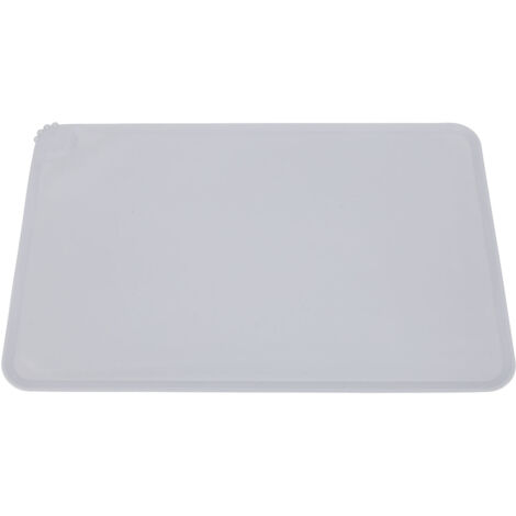 Silicone Pet Feeding Mat Spill Proof Anti Slip Washable Cute Look Cat Dog Food Water Bowl Mat for Indoor Grey